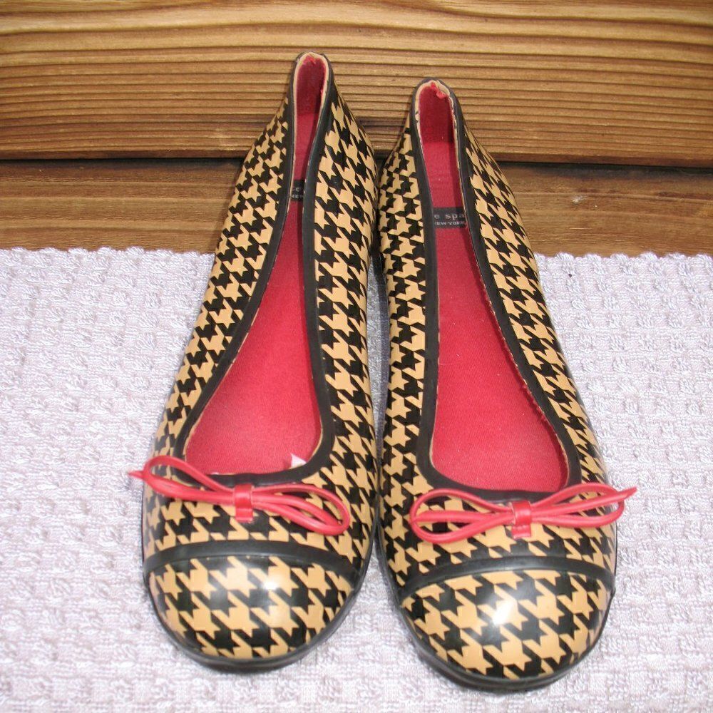 Kate Spade Rubber Rain Flats